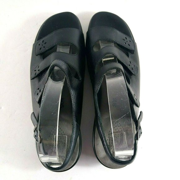 SAS Duo Sandals Black Leather Adjustable Size 10 M - Picture 3 of 7